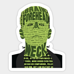 Frankenstein's Monster (Typography) Sticker